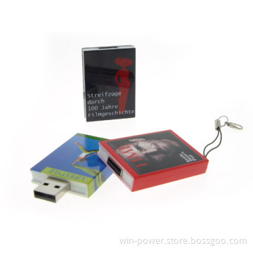 Plastic Book-Shaped USB Flash Drive Custom Memory Disk USB Stick Pen Drive.